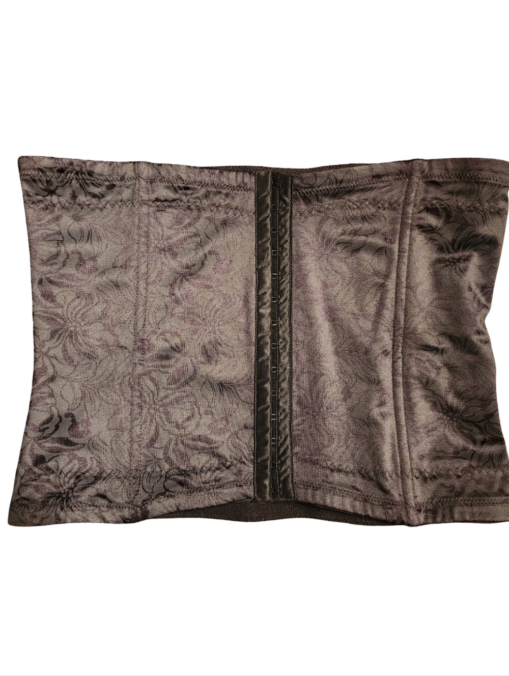 MAIDENFORM Black Floral Jacquard Waist Nipper Shaper Corset 6868 XL